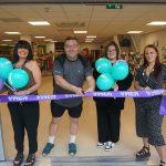 Customers queue for charity store opening